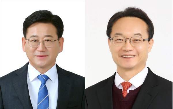 (왼쪽부터)김정호, 조해진 후보/사진=경남선관위